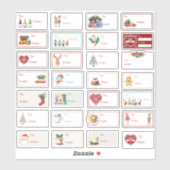 クリスマスギフトタグバラエティーパック28pcセット シール (シート)