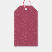 クリスマスギフトタグバーガンディ冬の花模様 ギフトタグ (裏面)