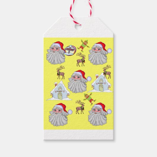クリスマスギフトタグヴィンテージサンタクロース ギフトタグ (正面)