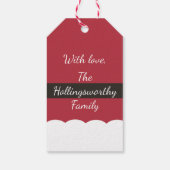 クリスマスギフトタグ |サンタクロース服 ギフトタグ (裏面)