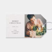 クリスマスギフトタグ | ホリデーフォトフェイバータグ ギフトタグ (正面(横))