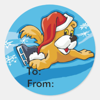 クリスマスギフトタグ ラウンドシール