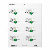 クリスマスギフトタグ ラベル (フルシート)