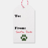 クリスマスギフトタグ – ロットワイラー – ドッグギフトラップ ギフトタグ (裏面)