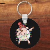 クリスマスギフトダビングヒツジのクリスマス キーホルダー (正面)
