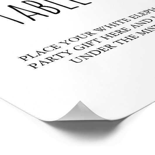 クリスマスギフトテーブルのサイン ポスター (角)