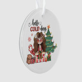クリスマスギフトハローコールド日 オーナメント (正面)