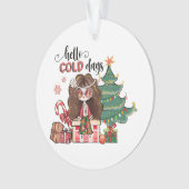 クリスマスギフトハローコールド日 オーナメント (正面)