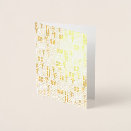 クリスマスギフトパターン 箔カード (正面)