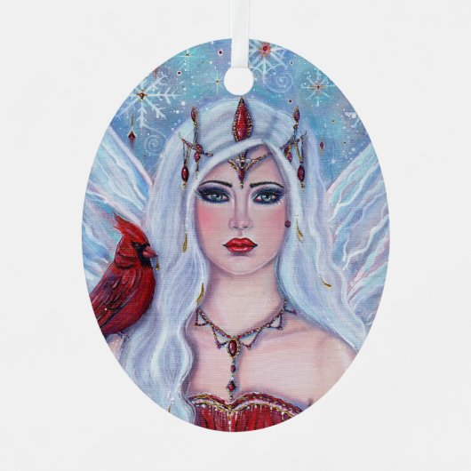クリスマスギフトフェアリーbyルネ・ラヴォワ メタルオーナメント (正面)