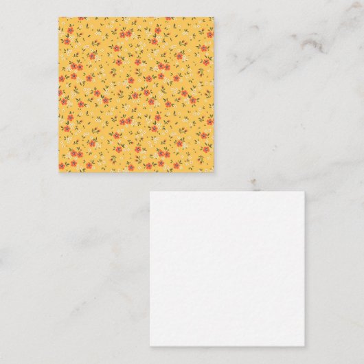 クリスマスギフトフローラとハーディ スクエア名刺 (正面/裏面)