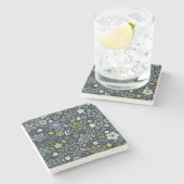 クリスマスギフトフローラ3Dウォールアート ストーンコースター (横)