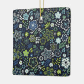 クリスマスギフトフローラ3Dウォールアート セラミックオーナメント (左)