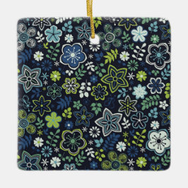 クリスマスギフトフローラ3Dウォールアート セラミックオーナメント