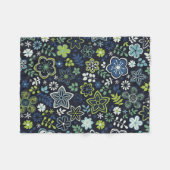 クリスマスギフトフローラ3Dウォールアート フリースブランケット (正面(横))