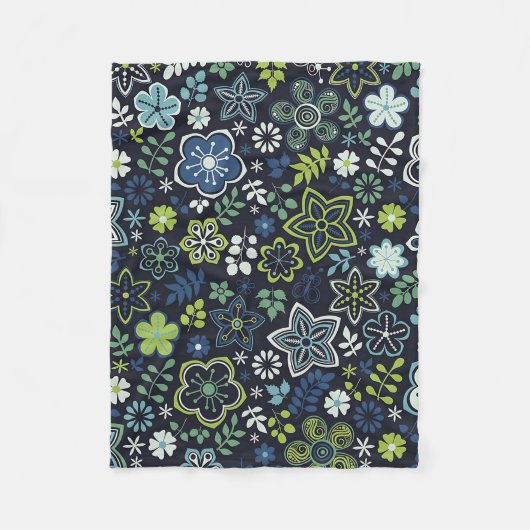 クリスマスギフトフローラ3Dウォールアート フリースブランケット (正面)