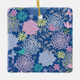 クリスマスギフトフローラ60誕生日 セラミックオーナメント