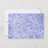 クリスマスギフトブルー光沢のあるクリスタル輝く休日 出欠カード (裏面)