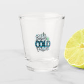 クリスマスギフトベビーそれは外が寒い ショットグラス (正面)