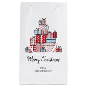 クリスマスギフトホリデイ抱き枕 スモールペーパーバッグ (正面)