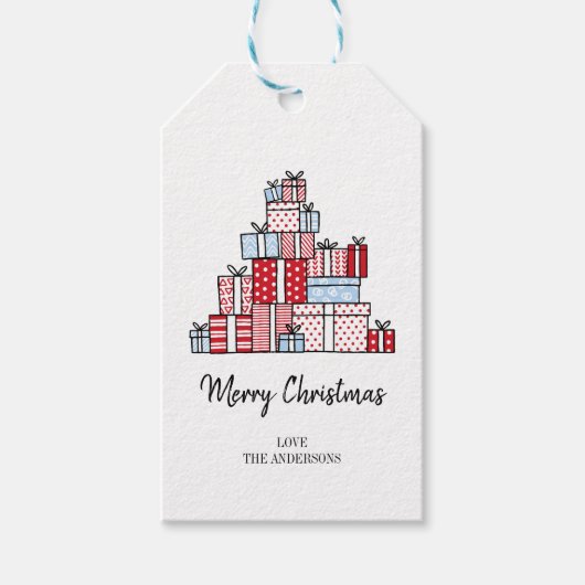 クリスマスギフトホリデーギフトラベル ギフトタグ (正面)