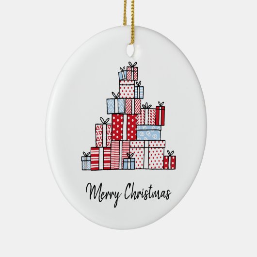 クリスマスギフトホリデーサークルオーナメント セラミックオーナメント (右)