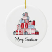 クリスマスギフトホリデーサークルオーナメント セラミックオーナメント (裏面)