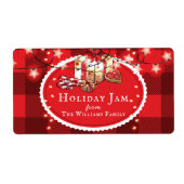 クリスマスギフトホリデージャムパーソナライズされた食べ物ラベル ラベル (正面)