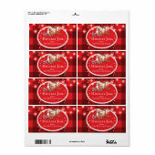 クリスマスギフトホリデージャムパーソナライズされた食べ物ラベル ラベル (フルシート)