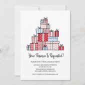 クリスマスギフトホリデーパーティー招待状カード 招待状 (正面)