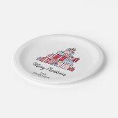 クリスマスギフトホリデー紙プレート ペーパープレート (アングル)