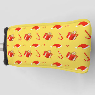 クリスマスギフトボックスサンタハットキャンディーケーン ゴルフヘッドカバー