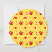 クリスマスギフトボックスサンタハットキャンディーケーン シーズンカード (裏面)