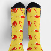 クリスマスギフトボックスサンタハットキャンディーケーン ソックス (上部)