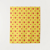 クリスマスギフトボックスサンタハットキャンディーケーン タペストリー (正面)