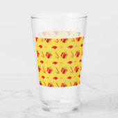 クリスマスギフトボックスサンタハットキャンディーケーン タンブラーグラス (裏面)