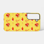 クリスマスギフトボックスサンタハットキャンディーケーン SAMSUNG GALAXYケース (裏面横)