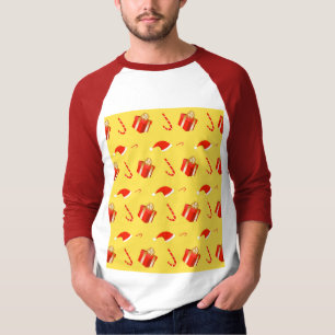 クリスマスギフトボックスサンタハットキャンディーケーン Tシャツ