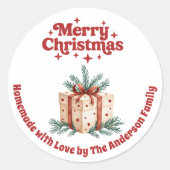 クリスマスギフトボックス自家製 ラウンドシール (正面)