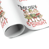 クリスマスギフトメリーと明るい ラッピングペーパー (ロールコーナー)