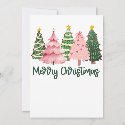 クリスマスギフトメリークリスマスツリー 招待状 (正面)