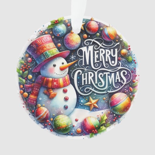 クリスマスギフトメリークリスマス オーナメント (正面)