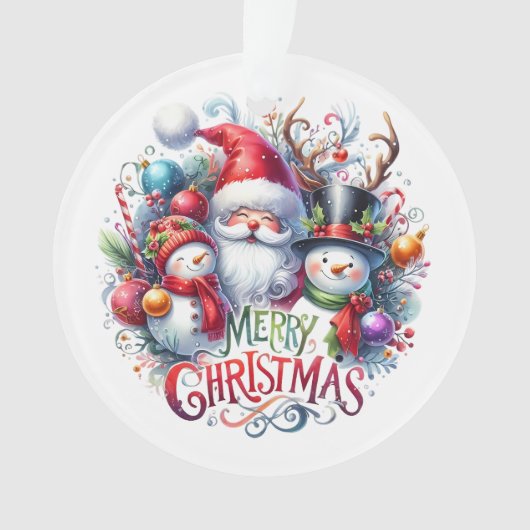 クリスマスギフトメリークリスマス オーナメント (正面)