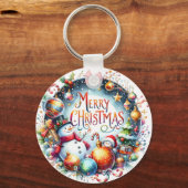 クリスマスギフトメリークリスマス キーホルダー (正面)