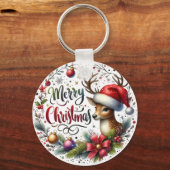 クリスマスギフトメリークリスマス キーホルダー (正面)