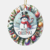 クリスマスギフトメリークリスマス セラミックオーナメント (左)