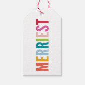 クリスマスギフトモダンミニマルカラフルメリーギ ギフトタグ (正面)