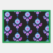 クリスマスギフトラップシート北欧パターン ラッピングペーパーシート (正面3)