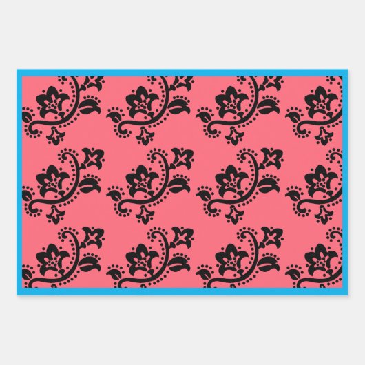 クリスマスギフトラップシート北欧パターン ラッピングペーパーシート (正面)