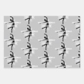 クリスマスギフトラップバレエテーマHAMbyWG ラッピングペーパーシート (正面3)